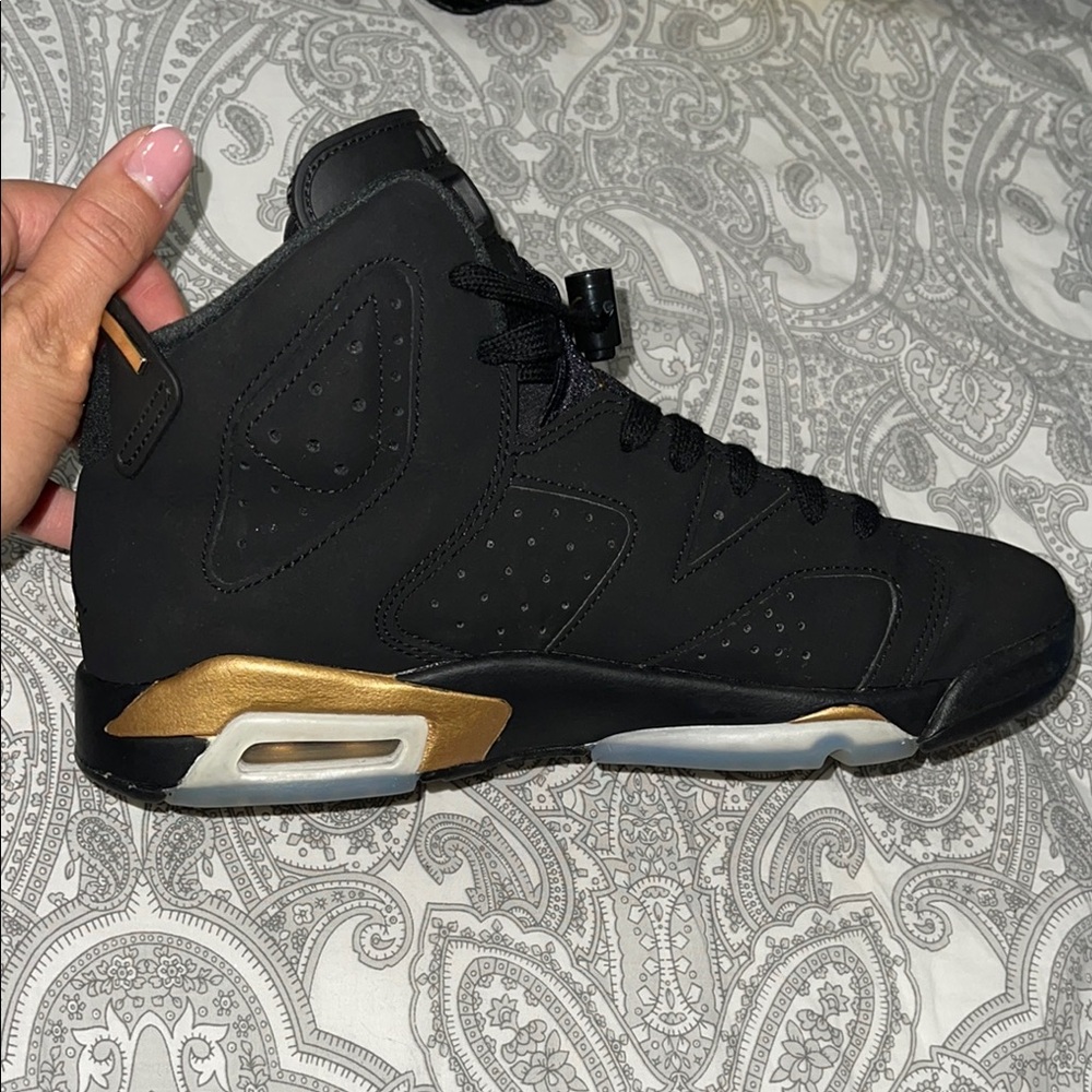 Men's Black and Gold Sneakers